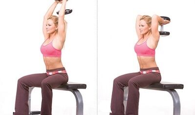flexing and extending the arms to lose weight